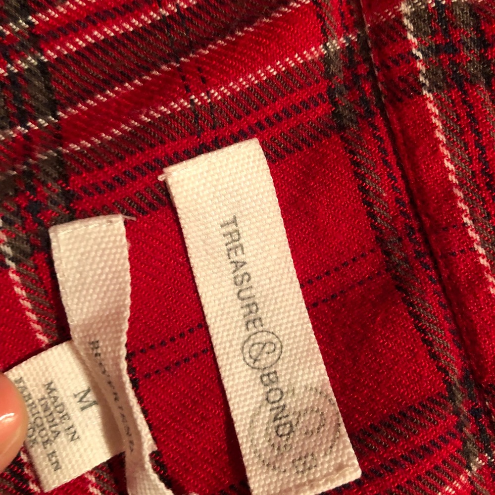 Plaid long sleeve top
